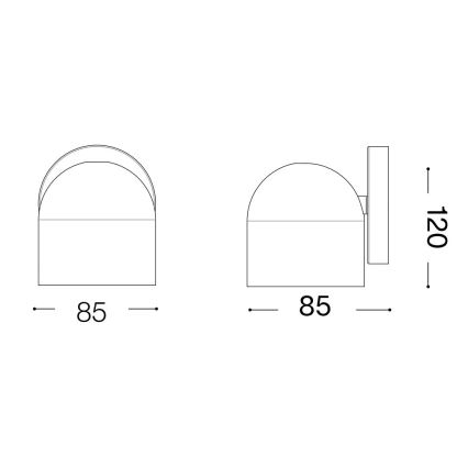Spot LED de perete Ideal Lux DODO 1xGX53/9W/230V alb