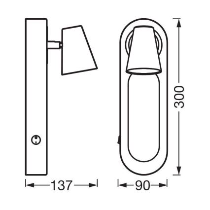 Spot LED de perete Ledvance DECOR NEPTUNE LED/13W/230V