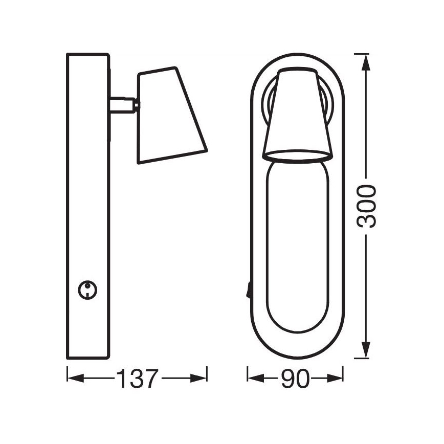 Spot LED de perete Ledvance DECOR NEPTUNE LED/13W/230V