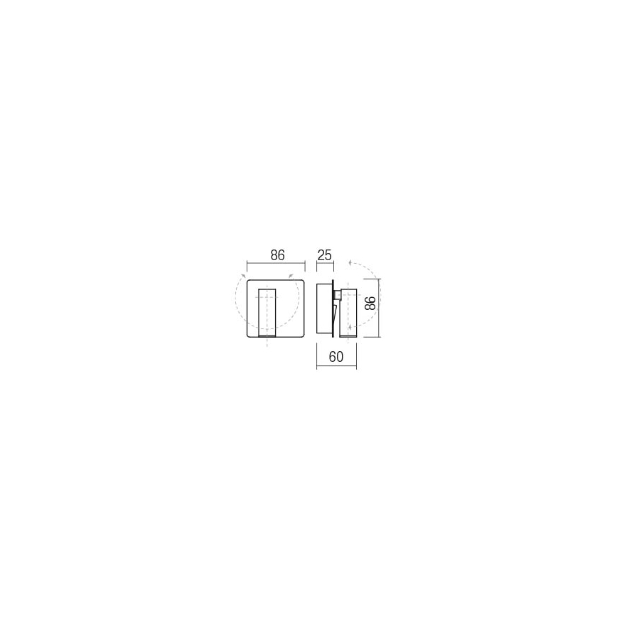 Spot LED de perete Redo 01-2339 TOMIX LED/3,2W/230V crom