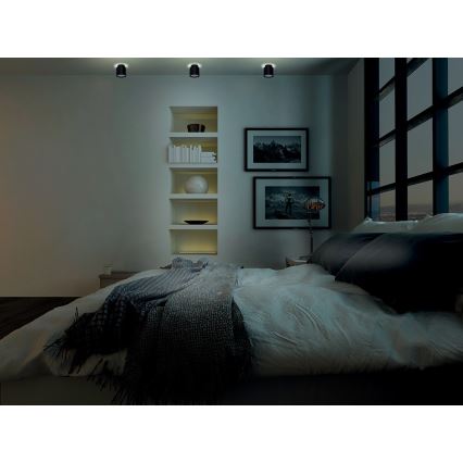 Spot LED de tavan SONOR 1xGU10/10W/230V + LED/4W neagră Kanlux