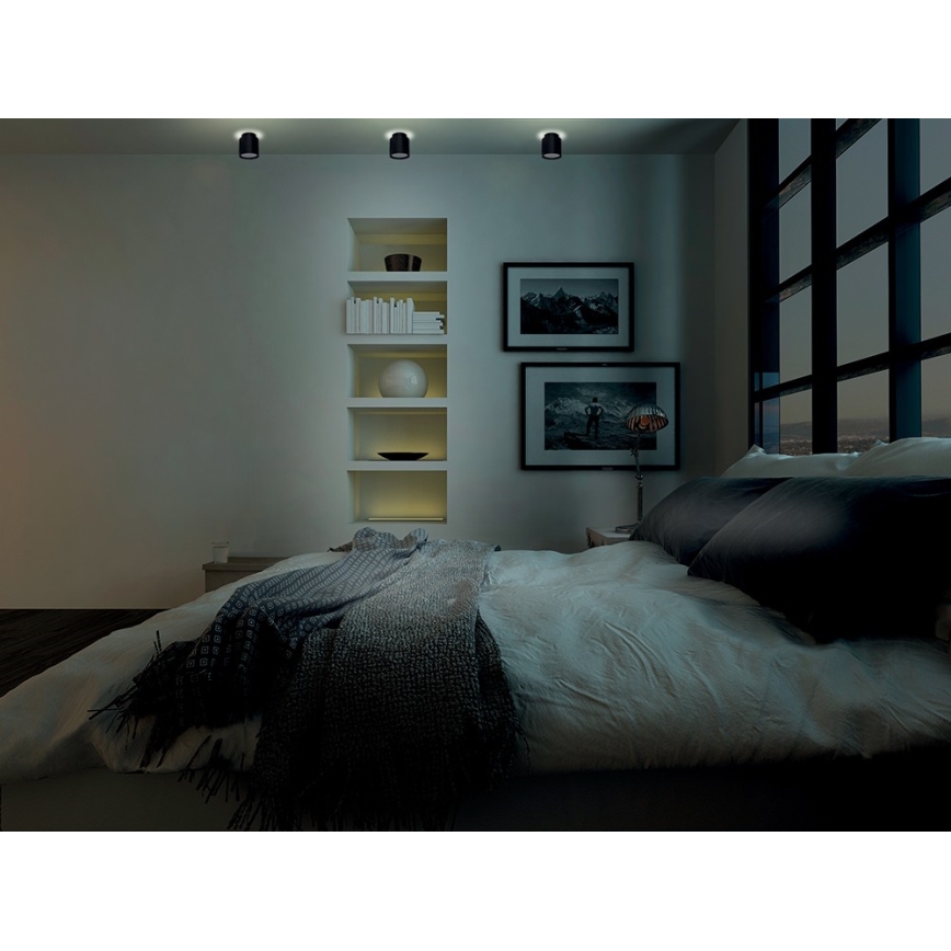 Spot LED de tavan SONOR 1xGU10/10W/230V + LED/4W neagră Kanlux