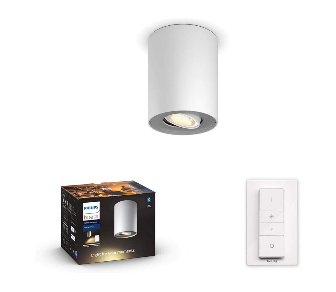 Spot LED dimabil Hue PILLAR 1xGU10/5W/230V Philips 56330/31/P6 + telecomandă
