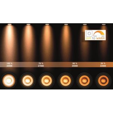 Spot LED dimabil Lucide 31931/24/30 TALA 2×GU10/12W/230V negru