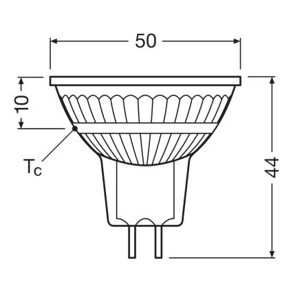 Bec LED reflector dimerizabil MR16 GU5,3/6,6W/12V 4000K 36° CRI 97 - Ledvance