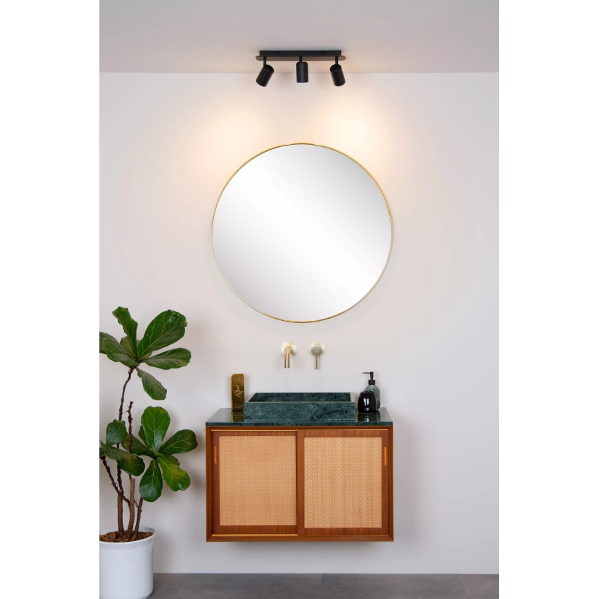 Spot LED dimabil pentru baie Lucide 26958/15/30 LENNERT 3xGU10/5W/230V IP44 negru