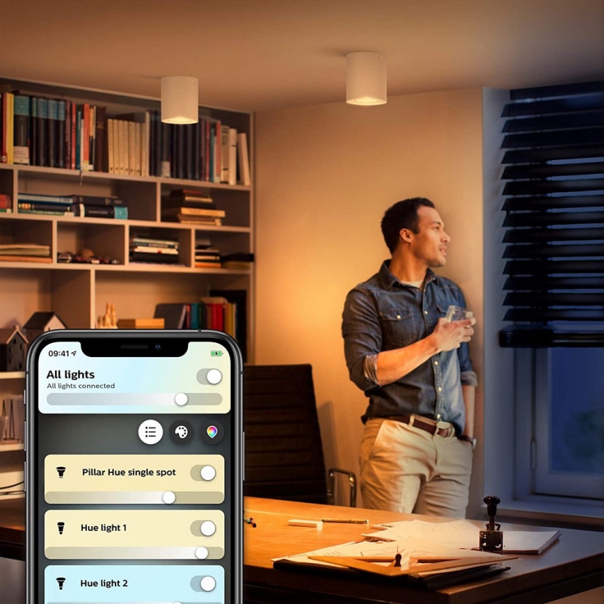 Spot LED dimabil Philips Hue PILLAR 1xGU10/4,2W/230V 2200-6500K alb