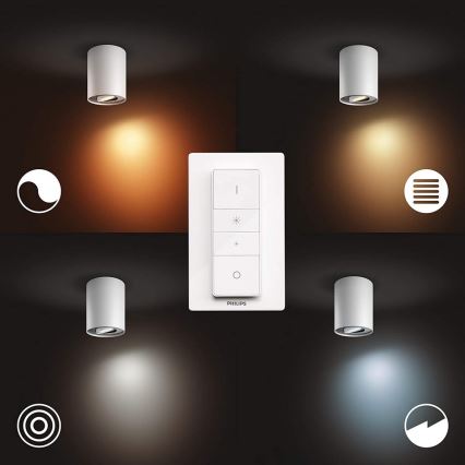 Spot LED dimabil Philips Hue PILLAR 1xGU10/4,2W/230V 2200-6500K alb