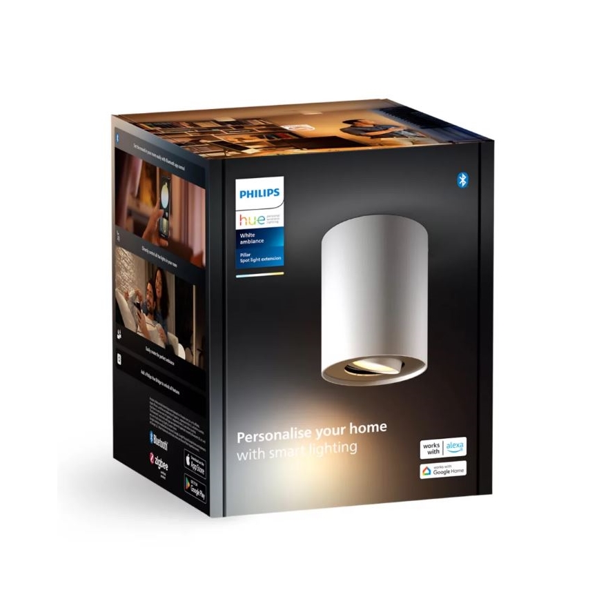 Spot LED dimabil Philips Hue PILLAR 1xGU10/4,2W/230V 2200-6500K alb