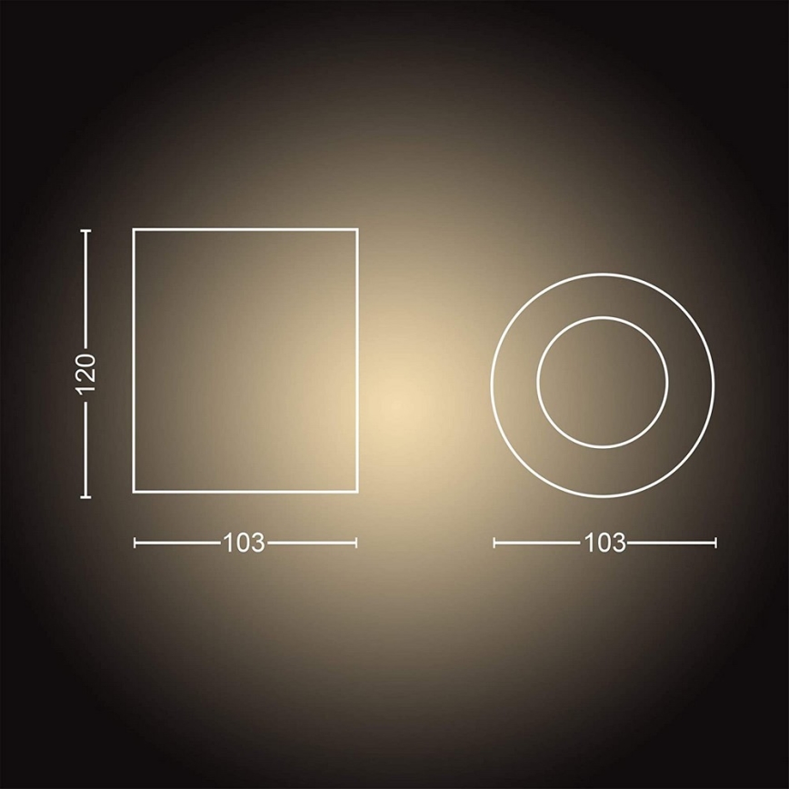 Spot LED dimabil Philips Hue PILLAR 1xGU10/4,2W/230V 2200-6500K alb