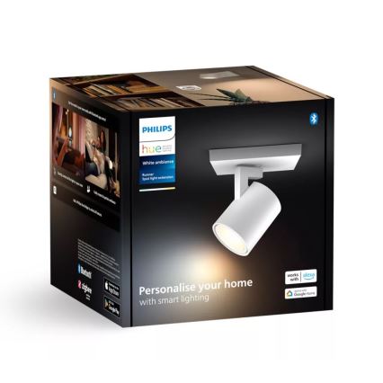 Spot LED dimabil Philips Hue RUNNER 1xGU10/4,2W/230V 2200-6500K alb