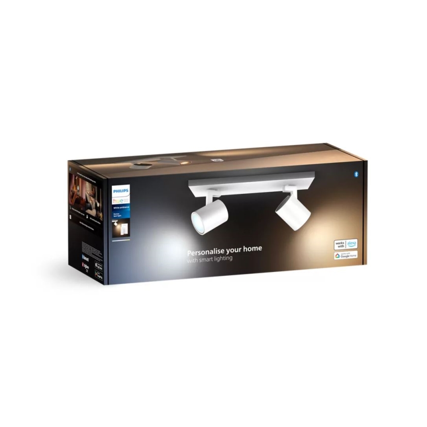 Spot LED dimabil Philips Hue RUNNER 2xGU10/4,2W/230V 2200-6500K alb + telecomandă