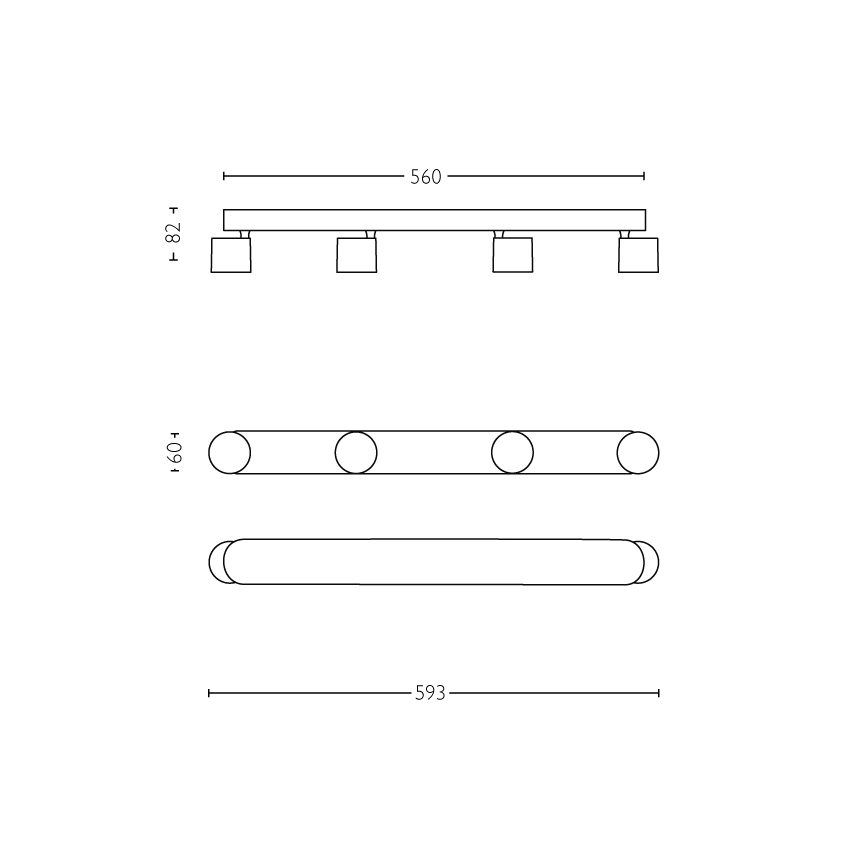 Philips 56244/31/P0 - LED Lampă spot STAR 4xLED/4,5W/230V