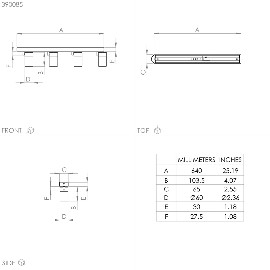 Spot LED Eglo 4xGU10/4,5W/230V 3000K negru/auriu