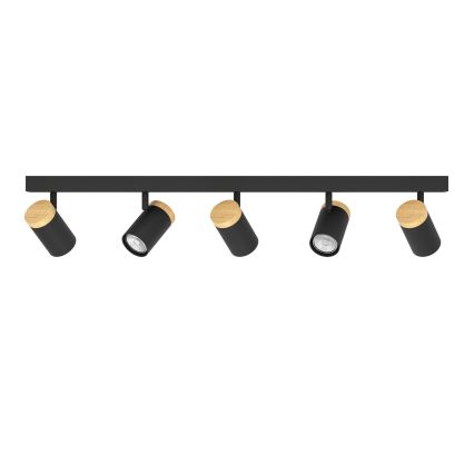 Spot LED Eglo 5xGU10/4,5W/230V 3000K negru/maro