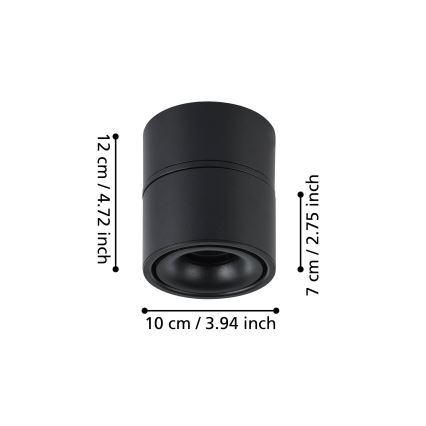 Spot LED Eglo LED/8W/230V 3000K negru