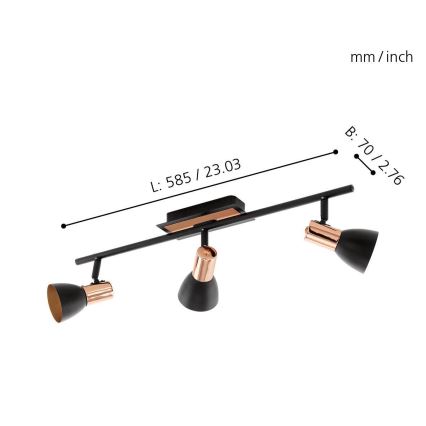 Spot LED Eglo 3xGU10/3,3W/230V