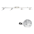 Spot LED Eglo MY CHOICE 4xE14/4W/230V crom/alb/negru