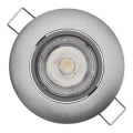 Spot LED încastrat EXCLUSIVE, 5 W, 230 V, 3000 K, argintiu