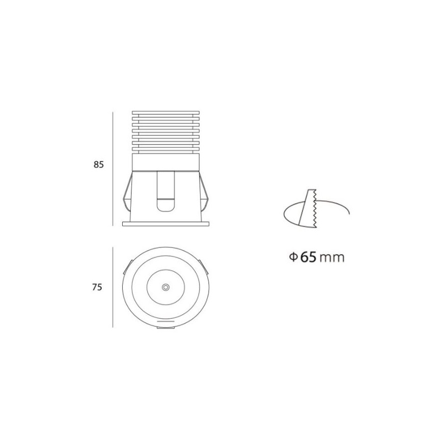Spot LED încastrat LED2 RAY LED/10W/230V alb IP44