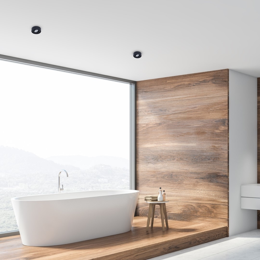 Plafonier cu spot NUSA 1xGU5,3/MR16/50W/12V rotund negru