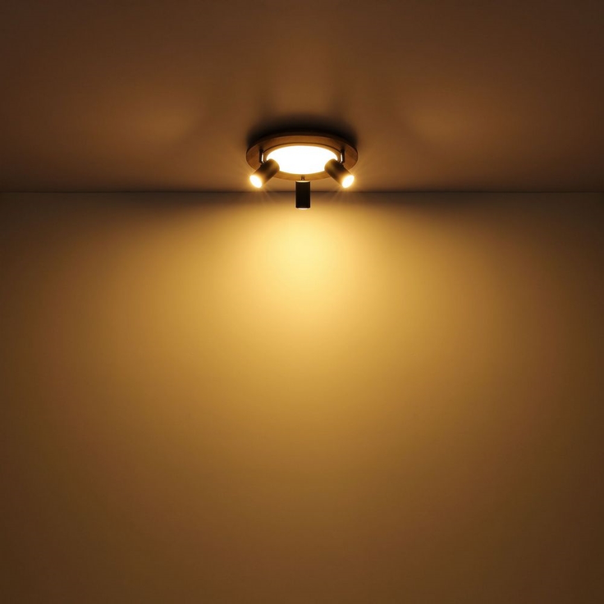 Spot LED 3xGU10/5W/230V + LED/15W/230V Globo