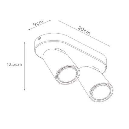 Spot LED dimabil Lucide 23954/11/31 XYRUS 2xGU10/5W/230V