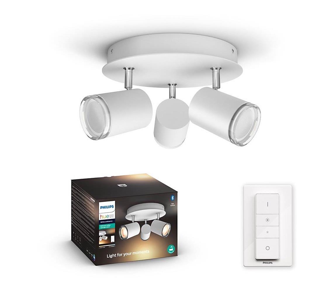 Spot LED pentru baie dimabil Hue ADORE 3xGU10/5W/230V IP44 Philips + telecomandă