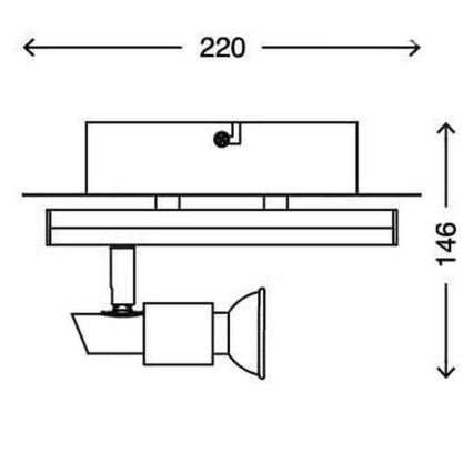 Spot LED REN 1xGU10/3W/230V + LED/4W Briloner 2029-028