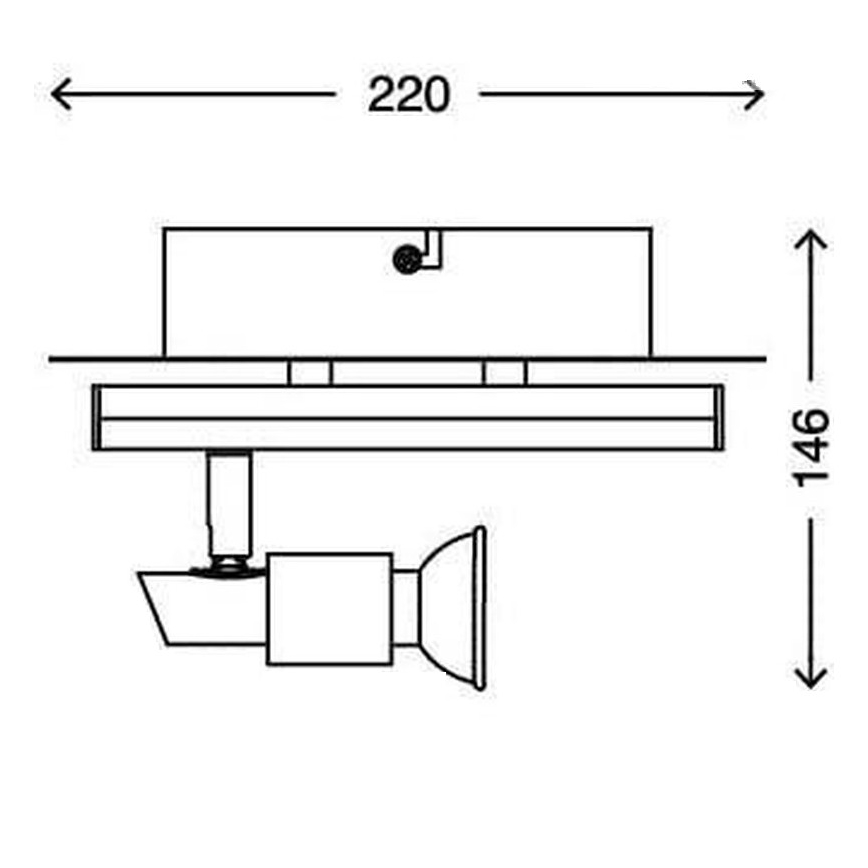 Spot LED REN 1xGU10/3W/230V + LED/4W Briloner 2029-028