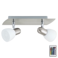 Spot LED RGB dimabil ENEA-C 2xE14/4W/230V Eglo 35374 + telecomandă