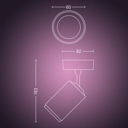 Philips 50631/31/P7 - LED Lampă spot HUE FUGATO 1xGU10/5,7W/230V