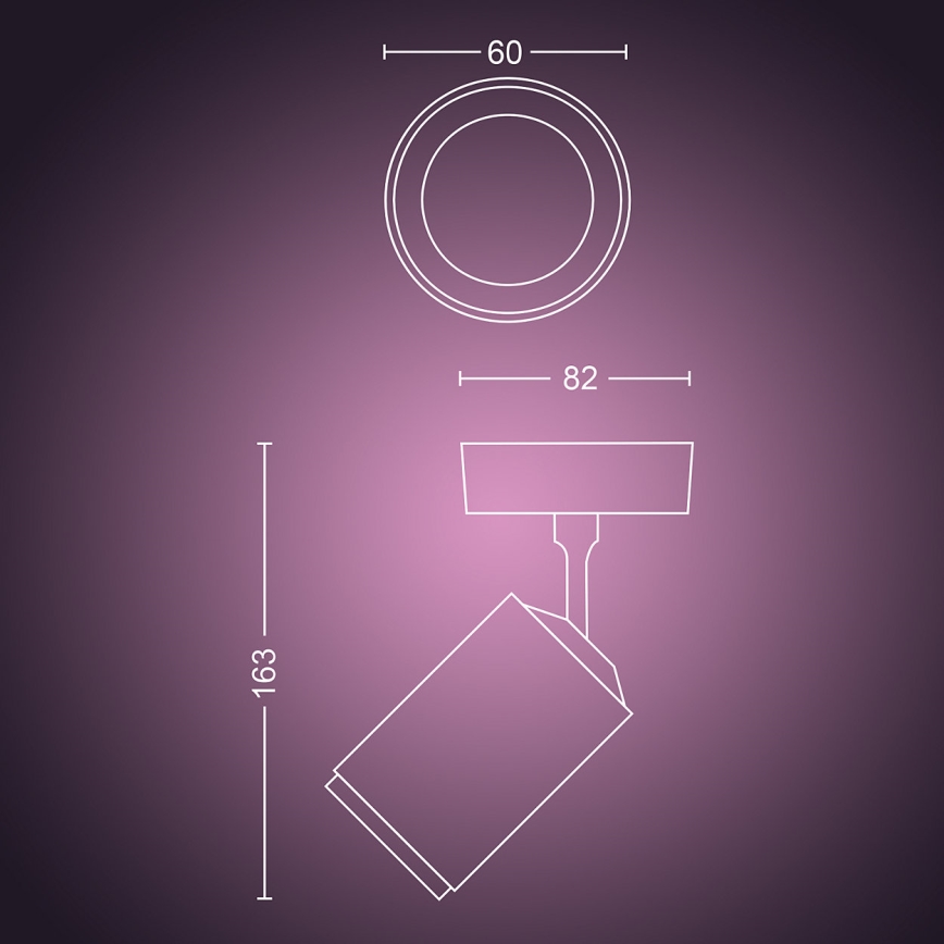 Philips 50631/31/P7 - LED Lampă spot HUE FUGATO 1xGU10/5,7W/230V