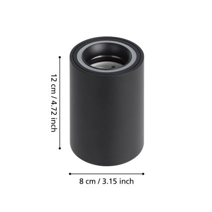 Spot LED RGBW dimabil Eglo LED/4,9W/230V 2700-6500K negru