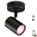 Spot LED RGBW dimabil IMAGEO 1xGU10/4,9W/230V CRI 90 Wi-Fi negru WiZ