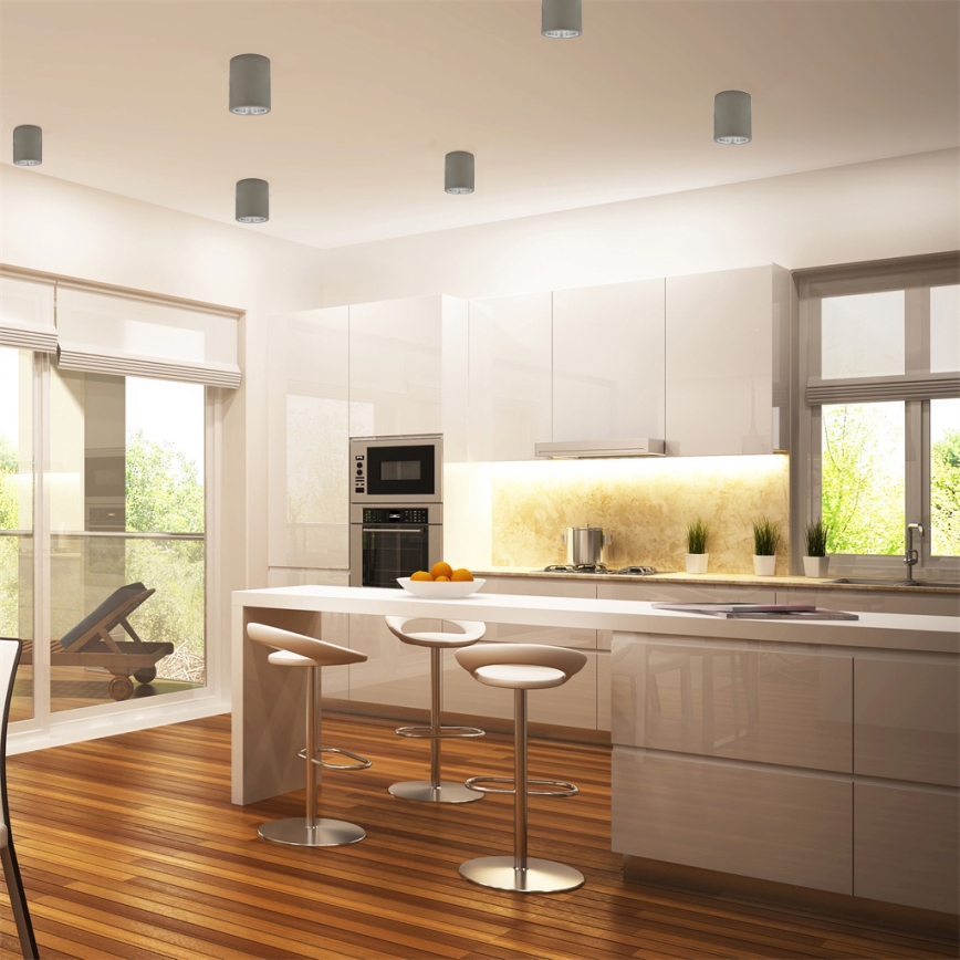 JUPITER Spot LED RGBW reglabil 1xE27/6,5W/230V 2700-6500K Wi‑Fi, diametru 9,8 cm, gri