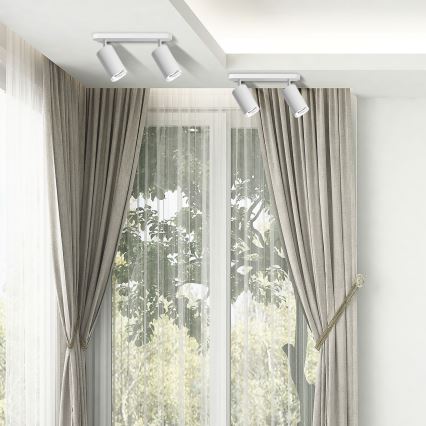 Spot LED RGBW dimmabil pentru baie TURYN 2xGU10/4,8W/230V 3000K IP44 alb + telecomandă