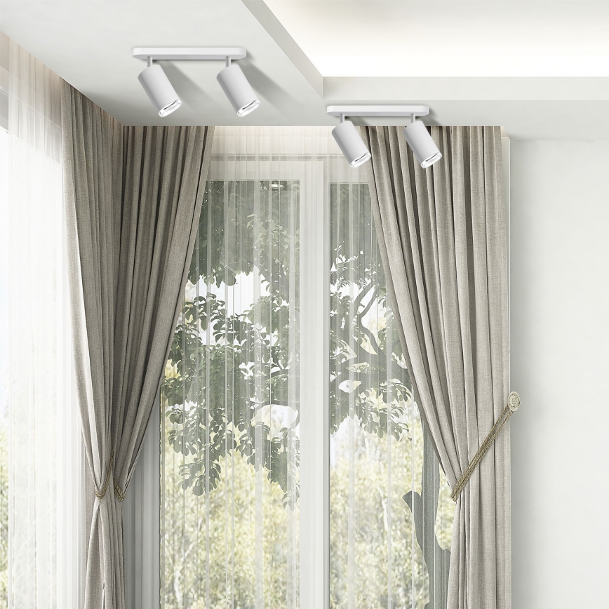 Spot LED RGBW dimmabil pentru baie TURYN 2xGU10/4,8W/230V 3000K IP44 alb + telecomandă