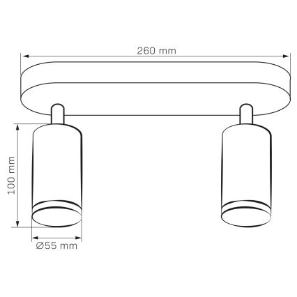 Spot LED RGBW dimmabil pentru baie TURYN 2xGU10/4,8W/230V 3000K IP44 alb + telecomandă