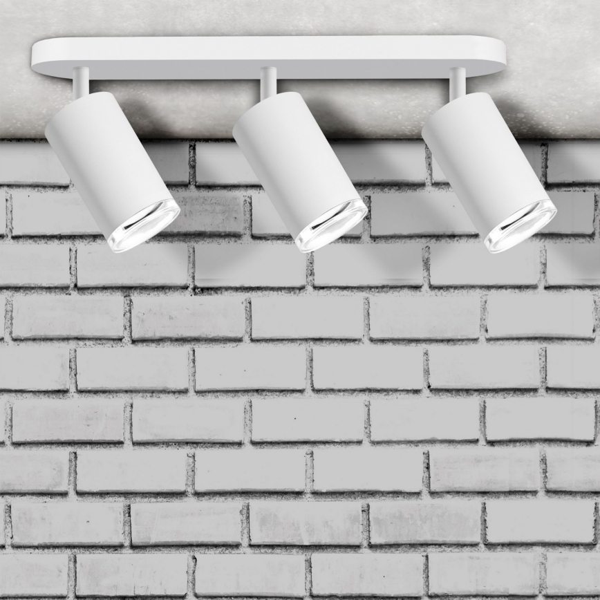 Spot pentru baie TURYN LED RGBW cu funcție dimmer 3xGU10/4,8W/230V 3000K IP44 alb + telecomandă