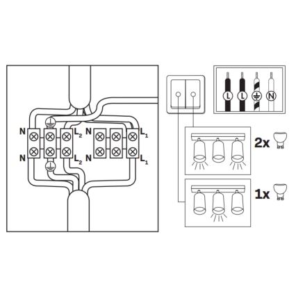 Spot pentru baie TURYN LED RGBW cu funcție dimmer 3xGU10/4,8W/230V 3000K IP44 alb + telecomandă