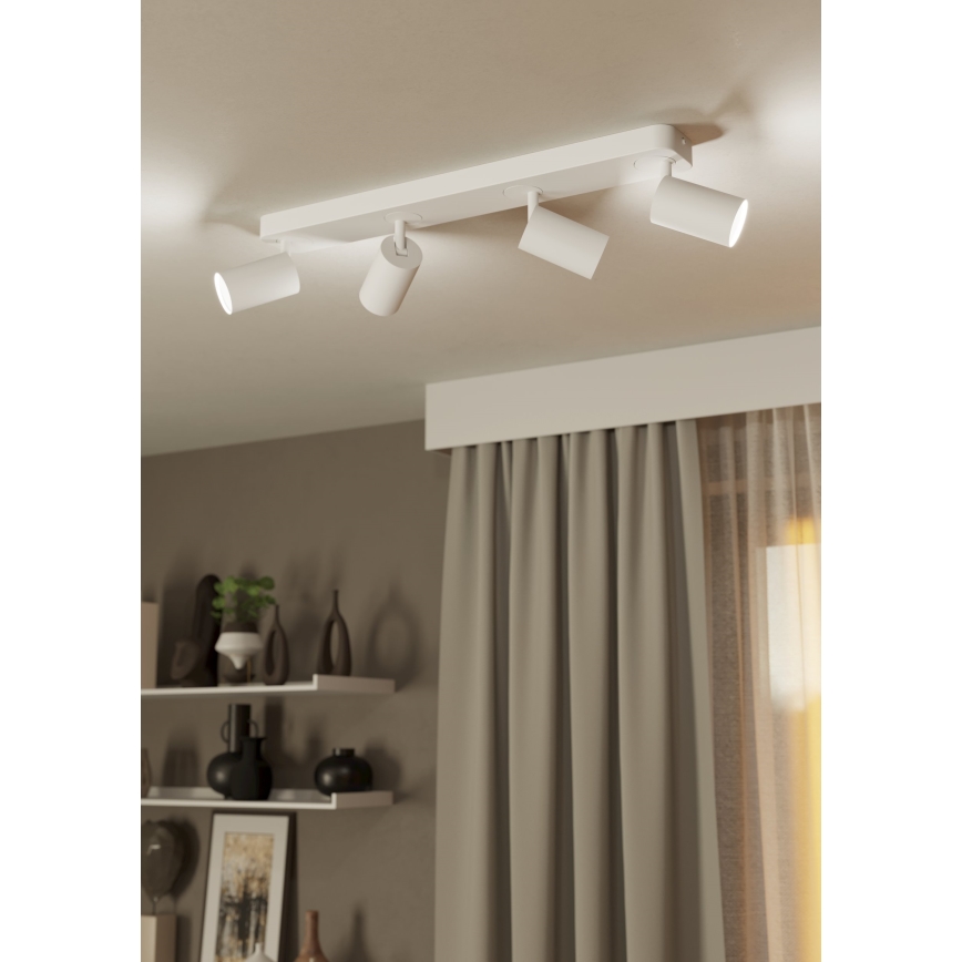 Spot LED RGBW dimabil 4xGU10/4,9W/230V alb Eglo