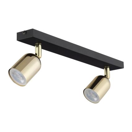 Spot LED RGBW dimabil TOP 2xGU10/6,5W/230V 2700-6500K negru/auriu