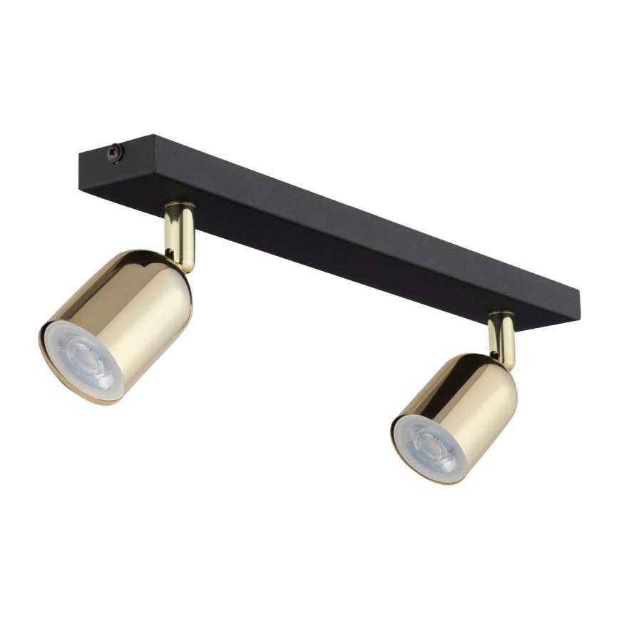 Spot LED RGBW dimabil TOP 2xGU10/6,5W/230V 2700-6500K negru/auriu