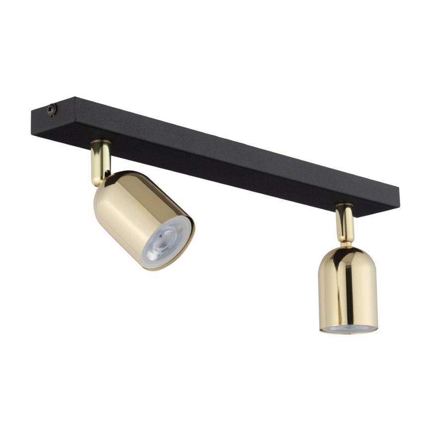 Spot LED RGBW dimabil TOP 2xGU10/6,5W/230V 2700-6500K negru/auriu