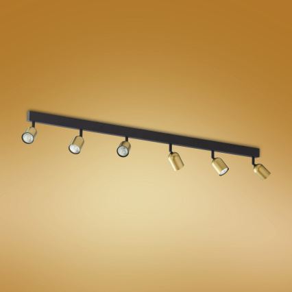 Spot LED RGBW dimabil TOP 6xGU10/6,5W/230V 2700-6500K auriu/negru