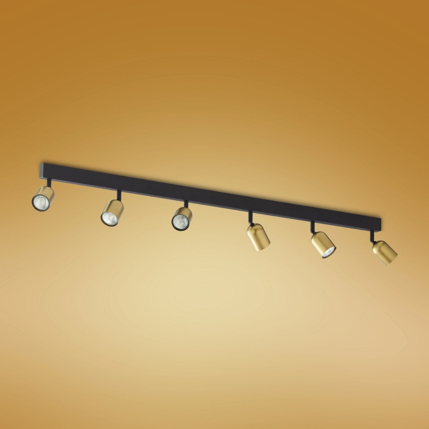 Spot LED RGBW dimabil TOP 6xGU10/6,5W/230V 2700-6500K auriu/negru