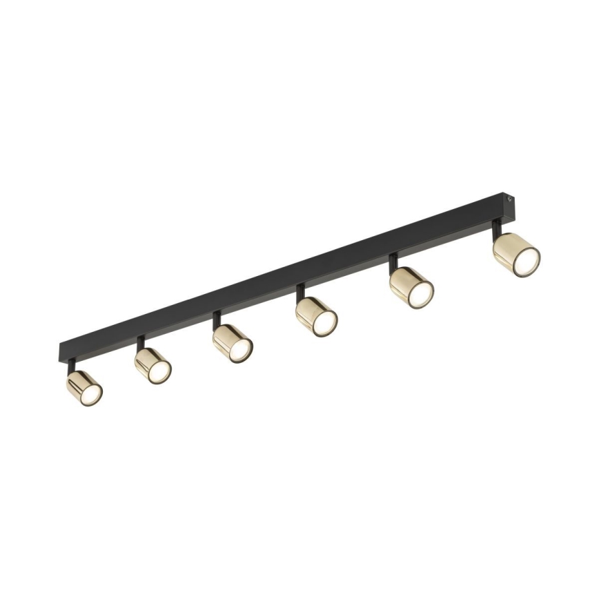 Spot LED RGBW dimabil TOP 6xGU10/6,5W/230V 2700-6500K negru/auriu