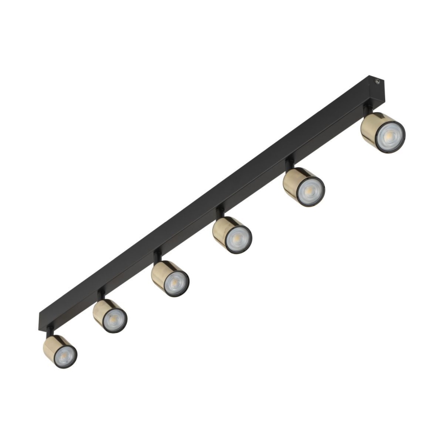 Spot LED RGBW dimabil TOP 6xGU10/6,5W/230V 2700-6500K negru/auriu