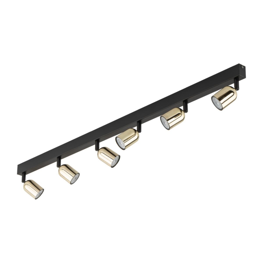 Spot LED RGBW dimabil TOP 6xGU10/6,5W/230V 2700-6500K negru/auriu